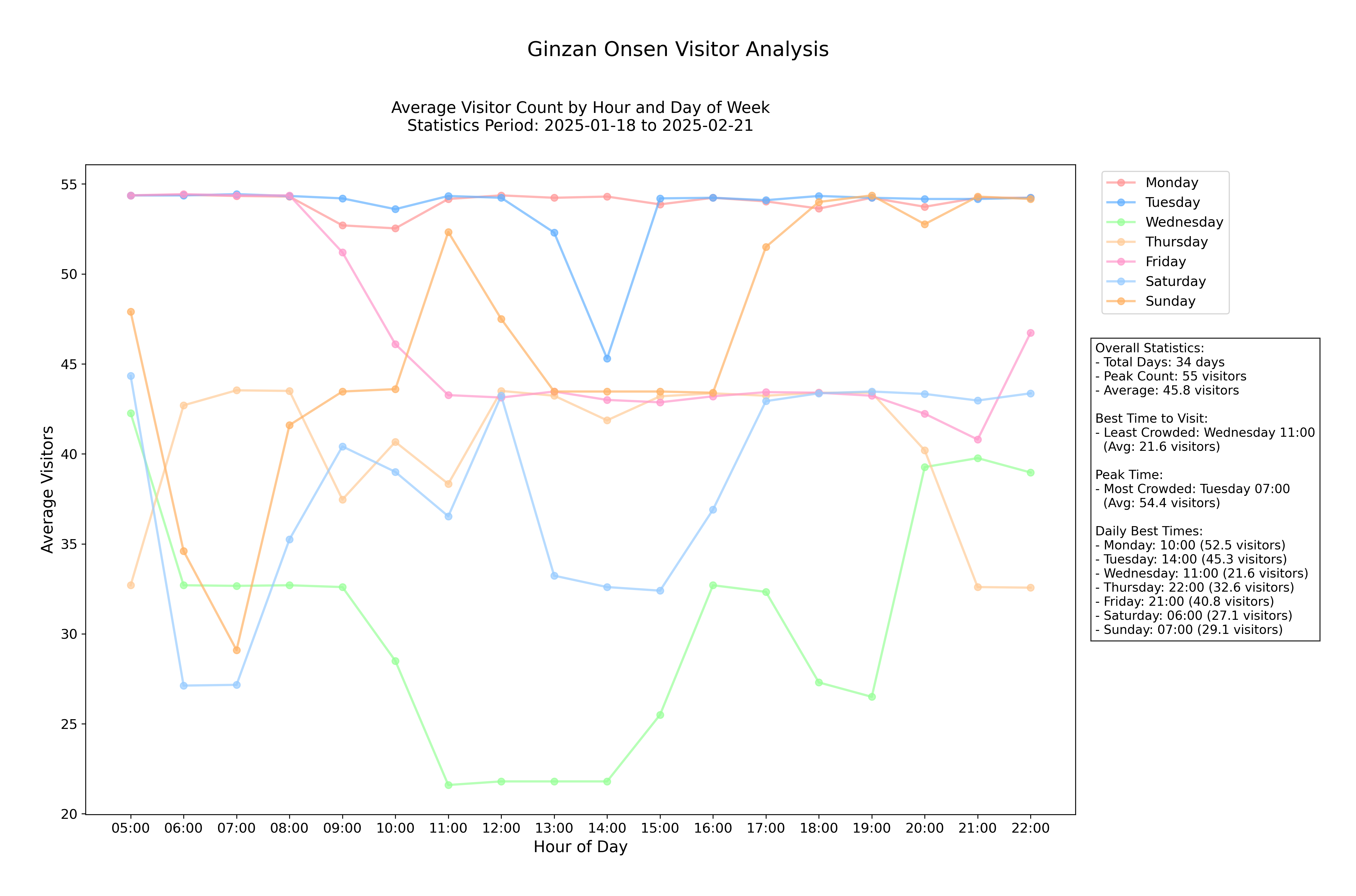 Visitor traffic analysis chart